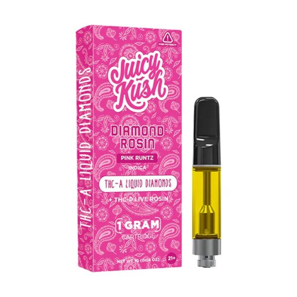 JUICY KUSH THCA/THCP /D8 LIVE RESIN 1G CARTRIDGE INDICA - PINK RUNTZ