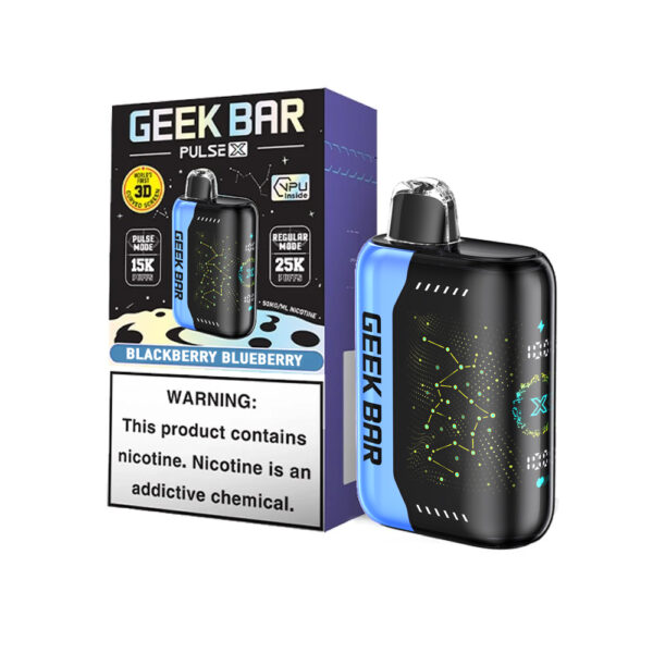 GEEK BAR PULSE X 5% NIC 25000 PUFFS DISPOSABLE - BLACKBERRY BLUEBERRY