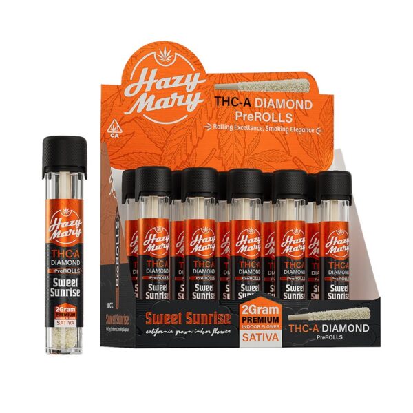 HAZY MARY THCA 2G PRE ROLLS SATIVA - SWEET SUNRISE