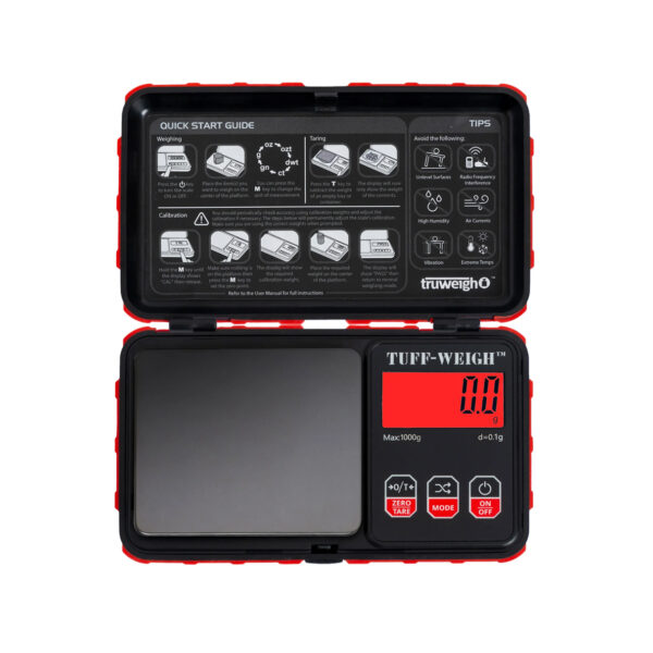 TRUWEIGH TUFF WEIGH 1000GX0.1G DIGITAL SCALE - RED