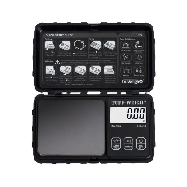 TRUWEIGH TUFF WEIGH MINI 200GX0.01G DIGITAL SCALE - BLACK/BLACK