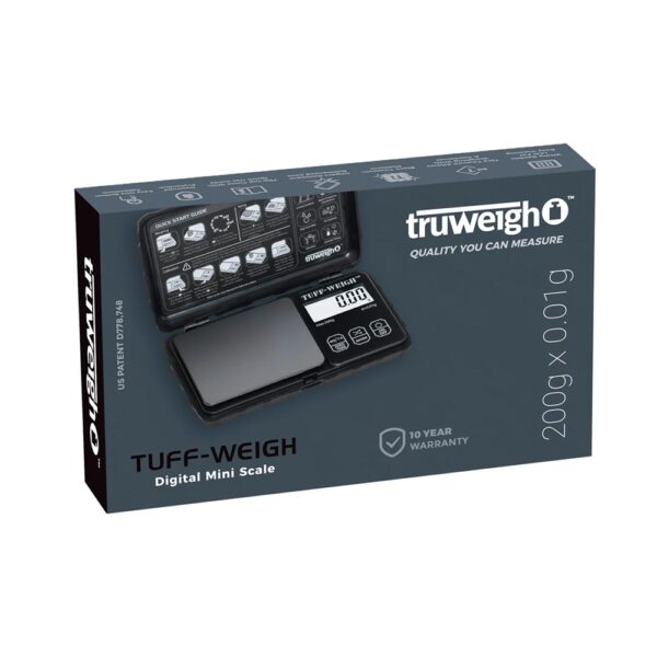 TRUWEIGH TUFF WEIGH MINI 200GX0.01G DIGITAL SCALE - BLACK/BLACK - Image 3