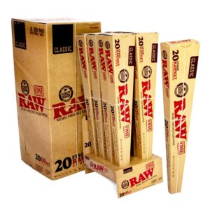 RAW CLASSIC PREROLLED 20CT CONE RAWKET LAUNCHER