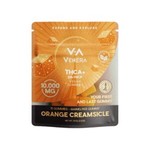 VENERA D9/THCP/THCA VEGAN 10000MG GUMMIES – ORANGE CREAMSICLE