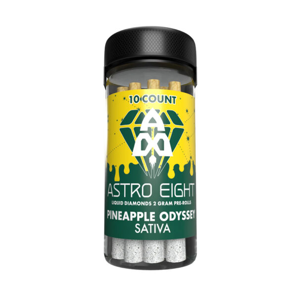 ASTRO EIGHT THCA/LIQUID DIAMONDS 2G PRE ROLLS SATIVA - PINEAPPLE ODEYSSEY