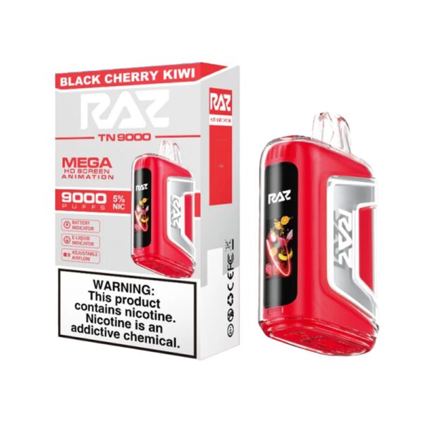 RAZ 5% NIC 9000PUFFS DISPOSABLE - BLACK CHERRY KIWI