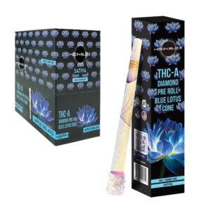 MOON BUZZ THCA BLUE LOTUS PREROLLS SATIVA – APPLE GELATO