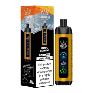 ALFAKHER CROWN BAR PLUS 5% NIC 8000 PUFFS – COOL MANGO