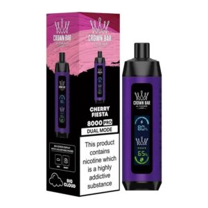 ALFAKHER CROWN BAR PLUS 5% NIC 8000 PUFFS – CHERRY FIESTA