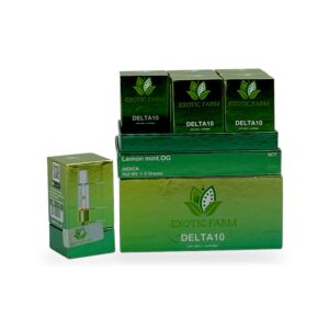 EXOTIC FARM DELTA 10 1.5G CARTRIDGE INDICA – LEMON MINT OG