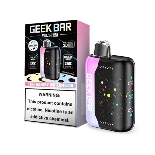 GEEK BAR PULSE X 5% NIC 25000 PUFFS DISPOSABLE - STRAW WATERMELON