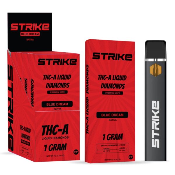 STRIKE THCA LIQUID DIAMOND 1G DISPOSABLE SATIVA - BLUE DREAM