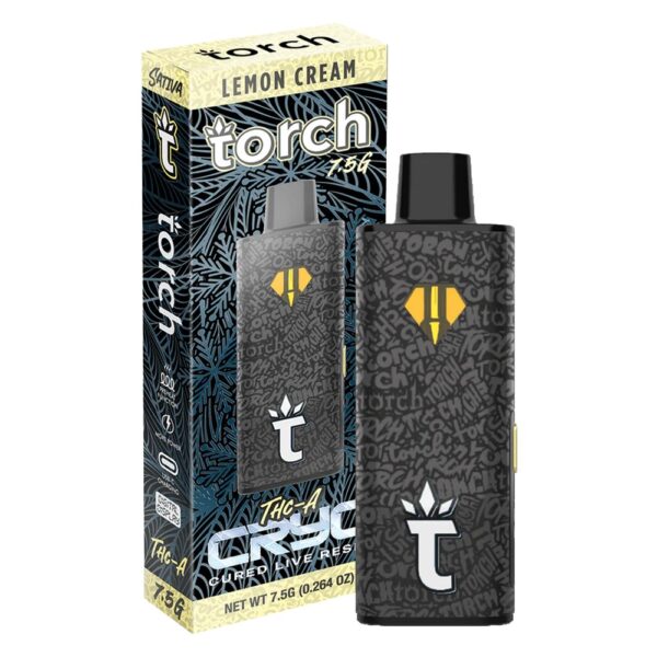 TORCH CRYO THCA 7.5G DISPOSABLE SATIVA - LEMON CREAM