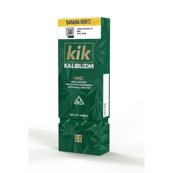 KIK HHC 1000MG DISPOSABLE VAPE INDICA - BANANA RUNTZ