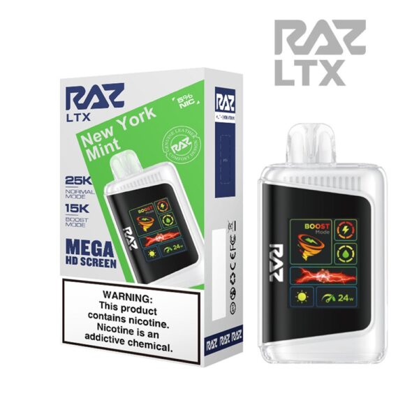 RAZ LTX 5% 25KPUFF DISPOSABLE- NEWYORK MINT