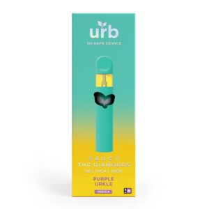 URB SAUCY THC DIAMONDS 3ML DISPOSABLE INDICA – PURPLE URKLE