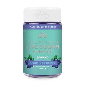 URB THCA LIVE SUGAR 5000MG GUMMIES – SOUR BLUEBERRY