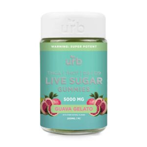 URB THCA LIVE SUGAR 5000MG GUMMIES – GUAVA GELATO