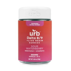 URB D8/D9 THC 3500MG GUMMIES – SOUR WATERBERRY