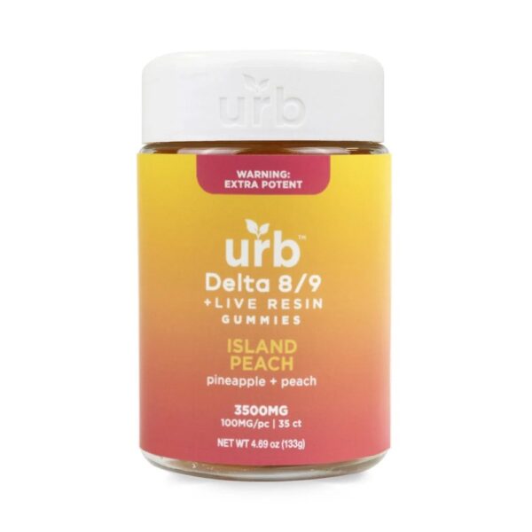 URB D8/D9 THC 3500MG GUMMIES - ISLAND PEACH