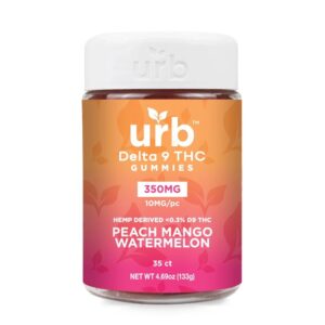 URB D9 THC 350MG GUMMIES – PEACH MANGO WATERMELON