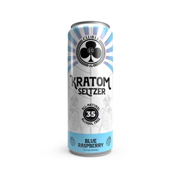 CLUB 13 12OZ KRATOM SELTZER - BLUE RASPBERRY