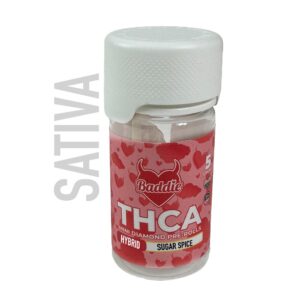 BADDIE THCA 5CT MINI PREROLLS HYBRID – SUGAR SPICE