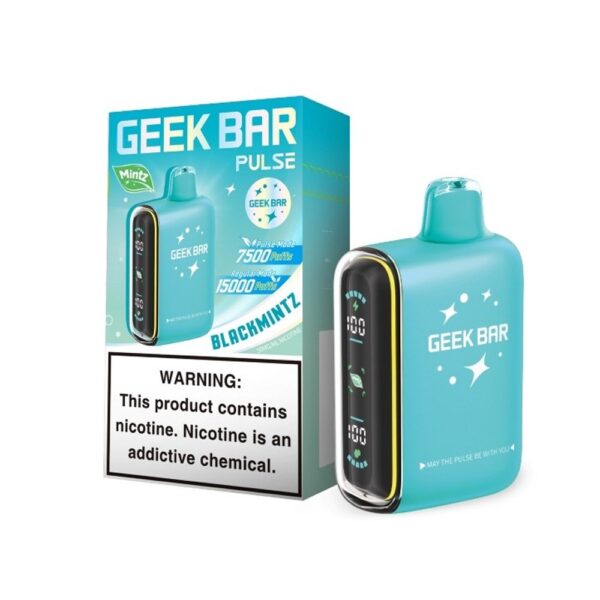GEEK BAR PULSE 5% NIC 15000 PUFFS DISPOSABLE - BLACK MINTZ