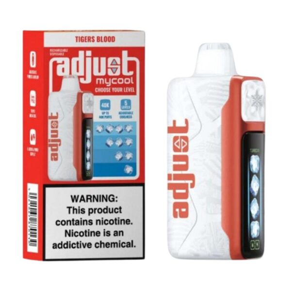 ADJUST MY COOL 5%NIC 40K PUFFS DISPOSABLE - TIGERS BLOOD