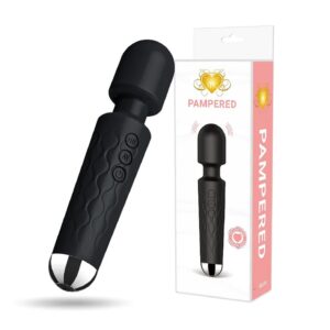 PAMPERED VIBRATING WAND – BLACK