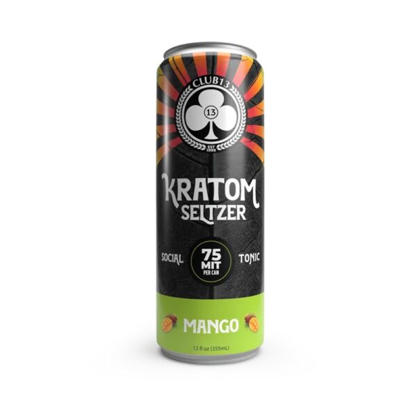 CLUB 13 12OZ 75MIT KRATOM SELTZER - MANGO