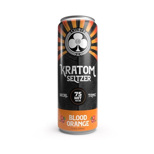 CLUB 13 12OZ 75MIT KRATOM SELTZER - BLOOD ORANGE