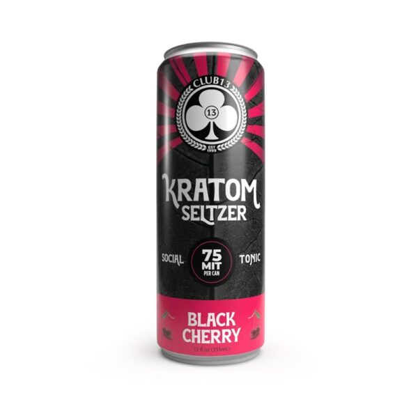 CLUB 13 12OZ 75MIT KRATOM SELTZER - BLACK CHERRY