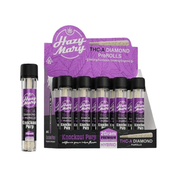 HAZY MARY THCA 2G PRE ROLLS HYBRID - KNOCKOUT PURP
