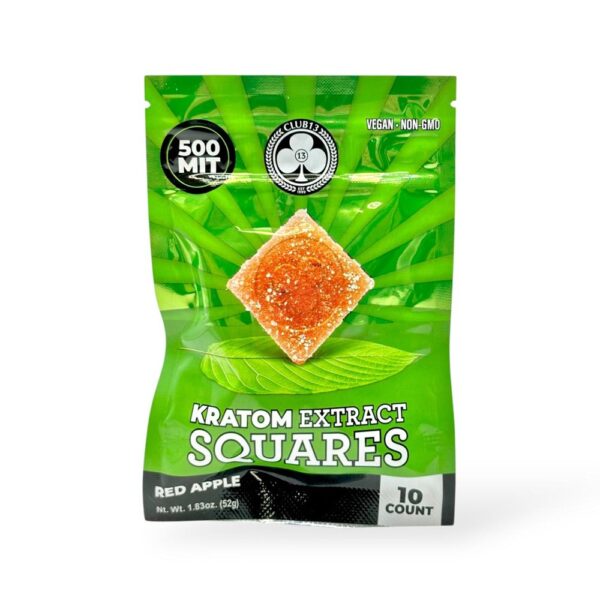 CLUB 13 500MIT KRATOM SQUARES - RED APPLE