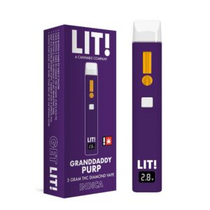 LIT! THC DIAMOND 3G DISPOSABLE INDICA – GRANDADDY PURP