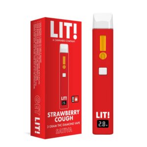 LIT! THC DIAMOND 3G DISPOSABLE  SATIVA – STRAW COUGH