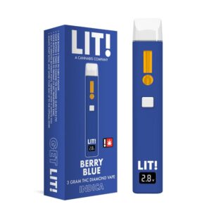 LIT! THC DIAMOND 3G DISPOSABLE  INDICA – BERRY BLUE