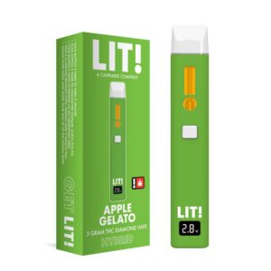 LIT! THC DIAMOND 3G DISPOSABLE  HYBRID – APPLE GELATO