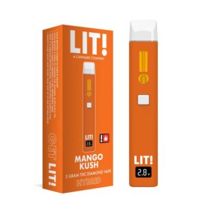 LIT! THC DIAMOND 3G DISPOSABLE  HYBRID – MANGO KUSH