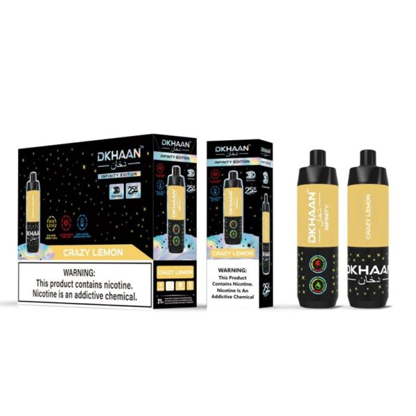 DKHAAN 5% NIC 25KPUFFS DISPOSABLE - CRAZY LEMON