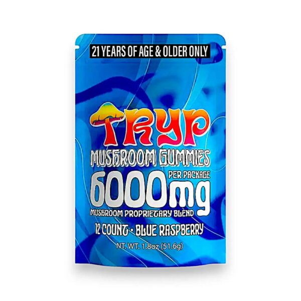 TRYP MUSHROOM 6000MG GUMMIES - BLUEBERRY RASP
