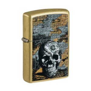 ZIPPO 48267 FLORAL SKULL DESIGN LIGHTER