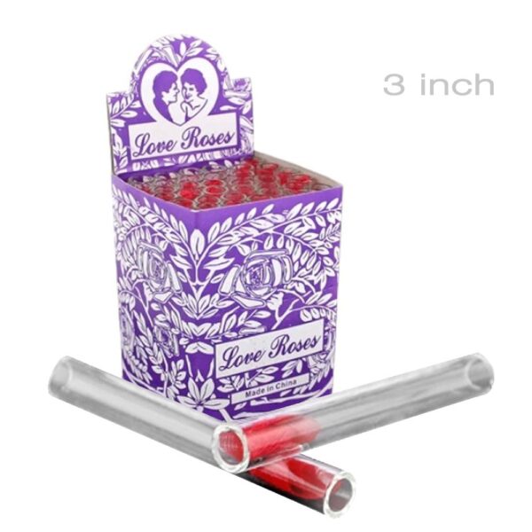 GLASS LOVE ROSE 3"