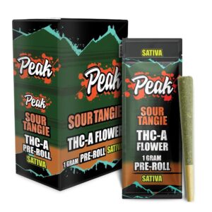 PEAK THCA 1G 10CT PREROLL SATIVA – SOUR TANGIE