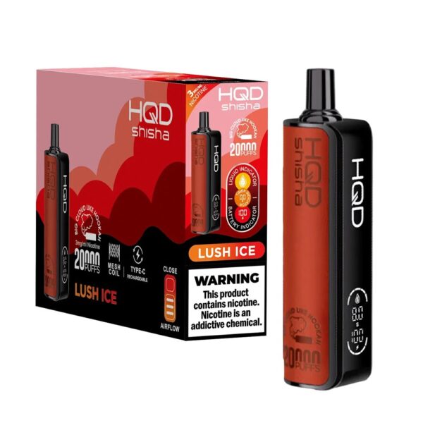 HQD SHISHA 3% NIC 20KPUFFS DISPOSABLE - LUSH ICE