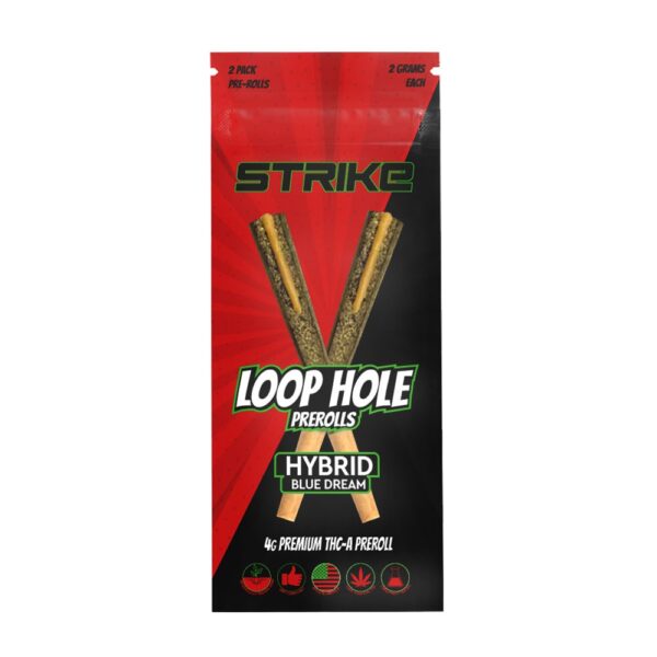 STRIKE LOOP HOLE 2CT 4G PREROLLS HYBRID - BLUE DREAM