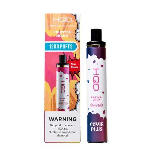 HQD CUVIE PLUS 5% NIC DISPOSABLE - FRUITY & MILKY