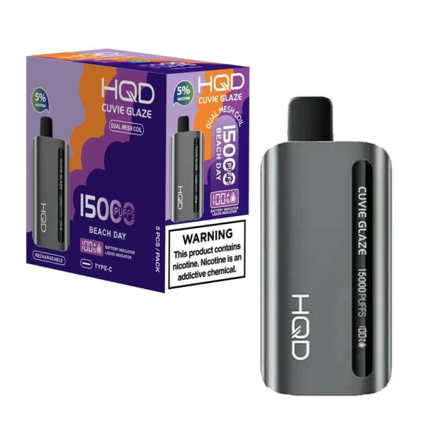 HQD CUVIE GLAZE 15000PUFFS 5% NIC DISPOSABLE - BEACH DAY