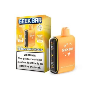GEEK BAR PULSE 5% NIC 15000 PUFFS DISPOSABLE – ORANGE MINT SAVERS